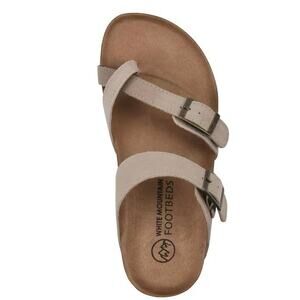 White Mountain Womens Gracie Footbed Sandals size 6 tan leather boho gorpcore